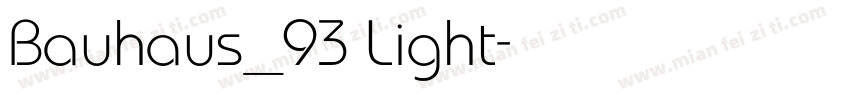 Bauhaus_93 Light字体转换